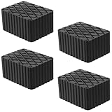 Racewill 4 Pack Solid Rubber Auto Lift Pads, Anti-Skid Lift Block Spacer Pad for Car Lifts, Jacks and Racks, 3000lbs Loading Capacity, 6-1/3