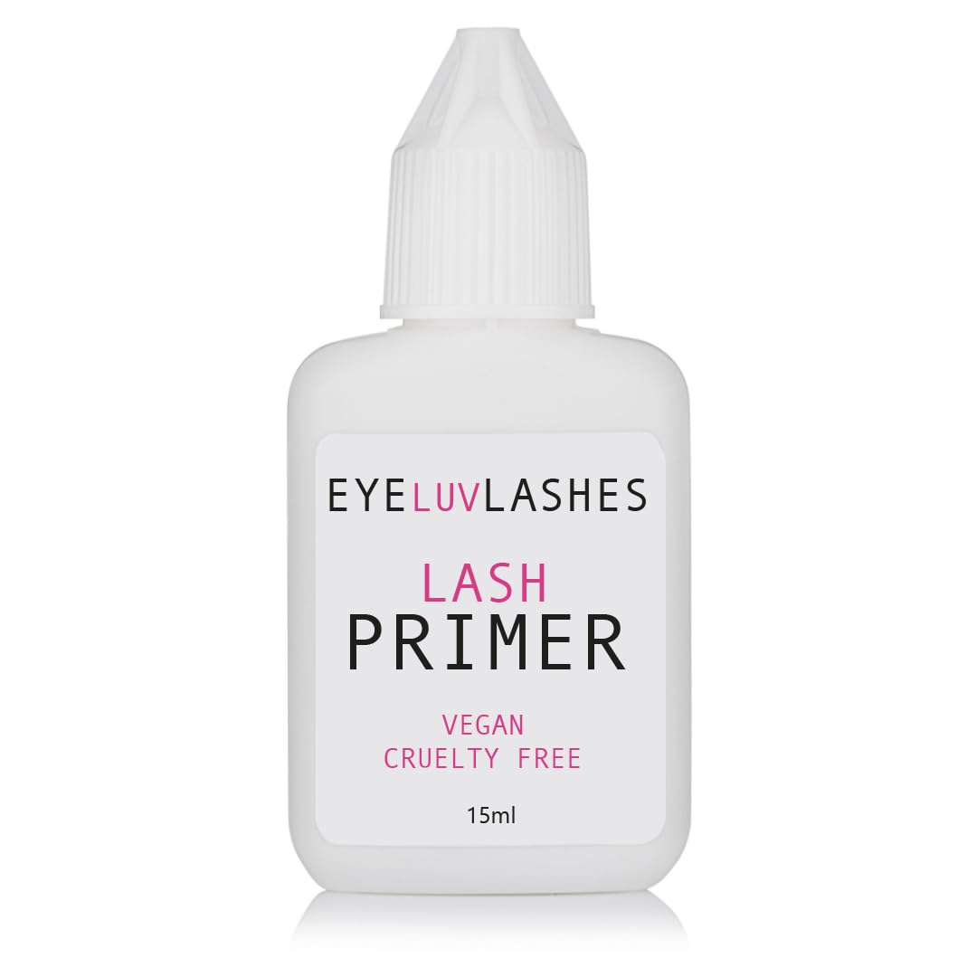 Eyelash Extension Lash Primer 15ml Pre-Treatment for Semi Permanent Eyelash Extensions/Removes Proteins and Oils/Longer Lash Retention/Eyeluvlashes Brand