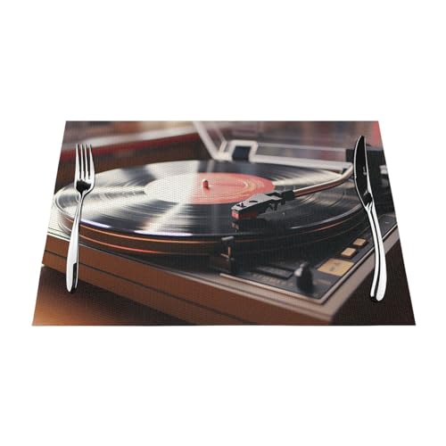 Sets de table tissés vinyle PVC lavables antidérapants pour table cuisine