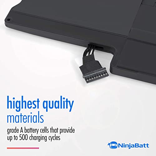 Ninjabatt A1466 Battery For Apple Macbook Air 13″ (Mid 2012, Mid 2013, Early 2014, Early 2015,2017) A1369(Late 2010, Mid 2011 Version) A1496 A1405 A1377 [7200Mah/55Wh/7.6V] #TOP4