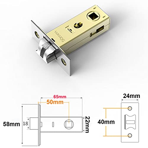 Qrity 50mm Tubular Latch, Forked Mortice Latch, Mute Door Sprung Latch - Image 2