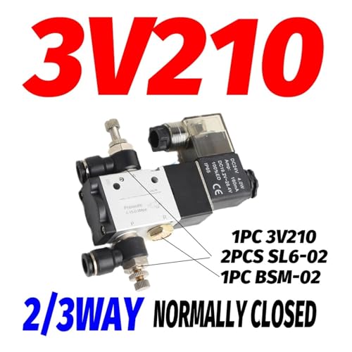 Électrovanne pneumatique 3/2 à commande électrique 12V étanche - 3