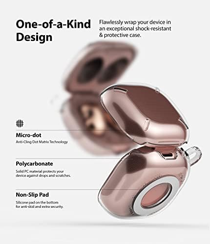 Ringke Slim-X Compatible with Samsung Galaxy Buds 2 Pro / Buds 2 Case / Galaxy Buds Pro Case /Galaxy Buds Live Case, Premium PC Protective Cover Accessory with Carabiner - Clear