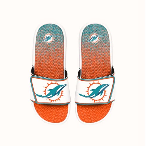 Image of FOCO mens Nfl Primary Team Logo Gradient Gel Slide Sandals