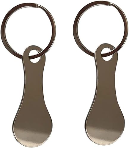 Miniatura 6 de 12 piezas de llaves de carrito de compras carrito de compras de metal llavero de cuarto de carrito desbloqueo llave de liberación de cerveza carrito