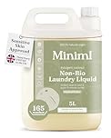 Miniml Eco Laundry Liquid Washing Detergent 5L Refill - Natural Non Bio Coconut Scented Clothes and Fabric Softener for Machine or Delicate Hand Cleaning - 100% Vegan & Cruelty Free (165 Washes)