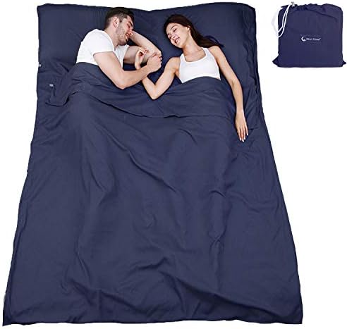 ASOOX Sleeping Bag Liner Premium Comfortable Camping Sheet Sleeping Bag Sack Travel Sack Lightweight Compact Travel Sheets for Hotel Travel Backpacking Hiking with Storage Bag