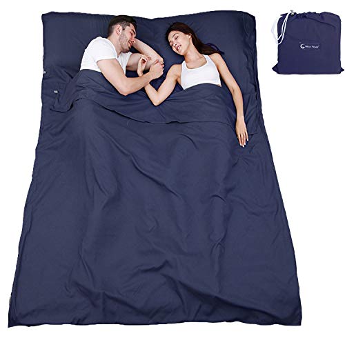 Asoox Sleeping Bag Liner Premium Comfortable Camping Sheet Sleeping Bag Sack Travel Sack Lightweight Compact Travel Sheets For Hotel Travel Backpacking Hiking With Storage Bag #TOP2