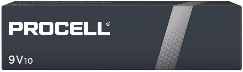 Duracell20x INDUSTRIAL 9V ALKALINE BATTERIES MN1604 PP3, MN1604 REPLACES PROCEL