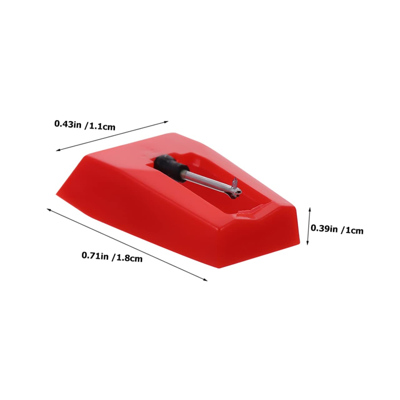 HEMOTON 20 Pz ritiro del giradischi stilo del grammofono aghi dello stilo di ricambio per giradischi stilo universale aghi giocatore in alluminio attacco stilo in alluminio plastica rosso