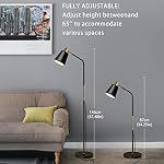 Floor Lamp, Industrial Floor Lamps for Living Rooms Rustic Farmhouse Reading Standing Floor Lamp Adjustable Metal Heads Indoor Task Lighting for Living Room Bedroom Office Home Décor (Black) - Image 3