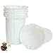 BRBHOM Disposable Filters Paper K Carafe Filter Cups K Carafe Pods Compatible Paper-(100 Filters) (White) (White/Large)