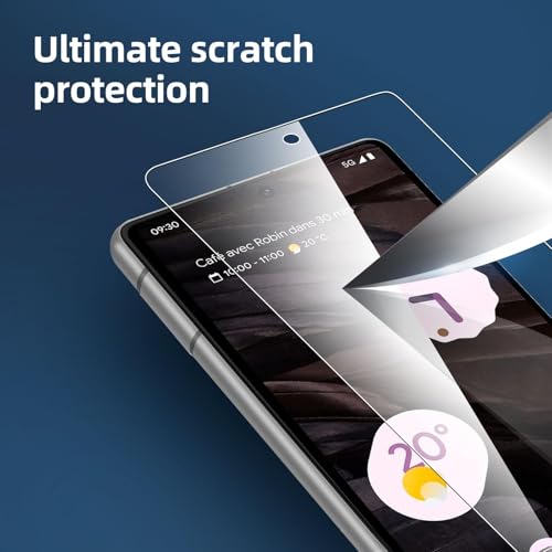 Image of NEW'C for Google Pixel 7a Screen Protector Tempered Glass Bubble Free