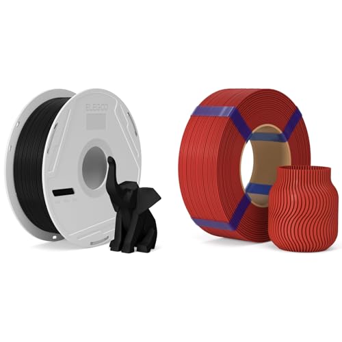 Filament PLA noir et rouge 1kg de haute précision pour modélisme