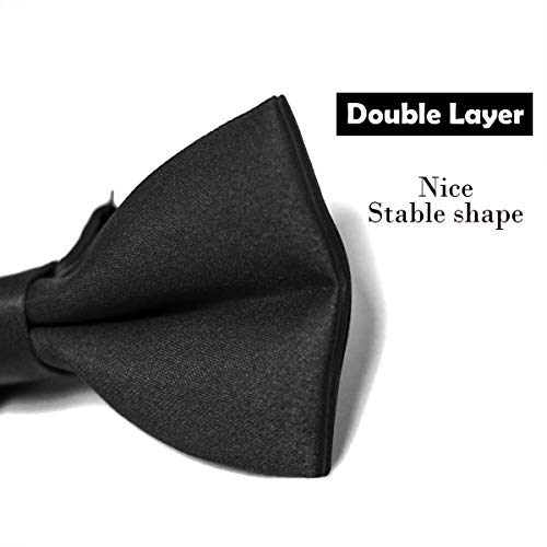 image for Wirarpa Small Pre-tied Bow Tie for Boys Kids Formal Solid Tuxedo Neck 