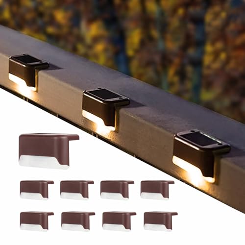 Boostar Solar Deck Lights, 16 Pack Warm White LED Step Lights, Waterproof Outdoor Lighting...