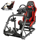 Dardoo Racing Simulator Cockpit mit Sitz passend für Logitech G920 G923, für Thrustmaster T300RS, für Fanatec, Ultra-Sturdy Alloy Steel Sim Racing Cockpit ohne Rad Pedal Handbremse