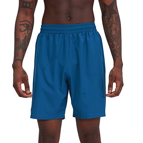 Ajcoflt Calções esportivos masculinos com cintura elástica bolsos laterais com fenda e corredores re