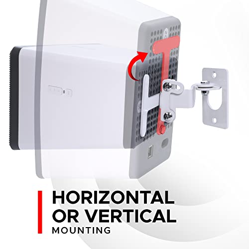 Play 3 Wall Mount White, Compatible With Sonos Play:3, Adjustable Swivel & Tilt Mechanism, Mounting Bracket Includes All Fixings #TOP2