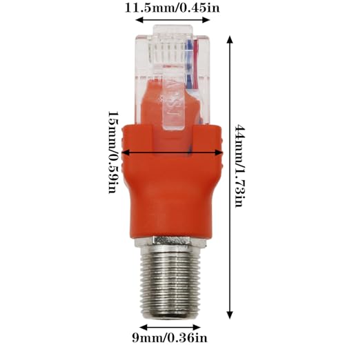 Adaptador Conector F Hembra a RJ45 Macho Pack x2 miniatura 2