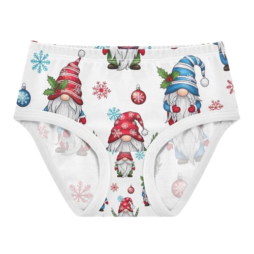 Gnomes Festive Hats Red Blue Toddler Girls Underwear, Girl Panties, 2T–8 Years