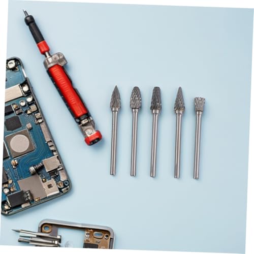 Veemoon 10Pcs Burrs rotativos carburo tungsteno alta velocidad miniatura 6