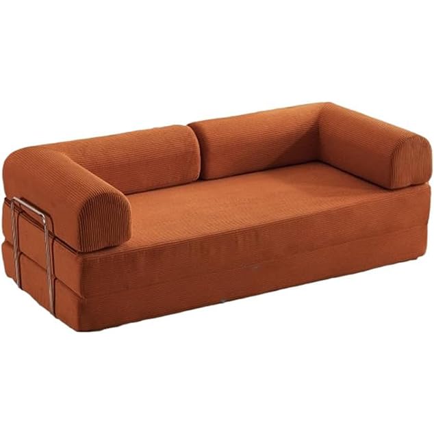 LZTET Sofá Cama Plegable,Convertible 2 En 1,Sofá Plegable con Almohadas,CóModa Y PortáTil,ExtraíBle Lavable,Ideal para Sala De Estar Dormitorio(150cm,Dark Green)