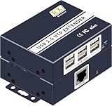 usb extender over ethernet cat5e cat6/7 up to 492FT/150m，6 Port UBS2.0,Plug and Play,usb ethernet extender over rj45. No Driver,Supports All Operating System, Keyboard and Mouse Over Ethernet. (cat5e)