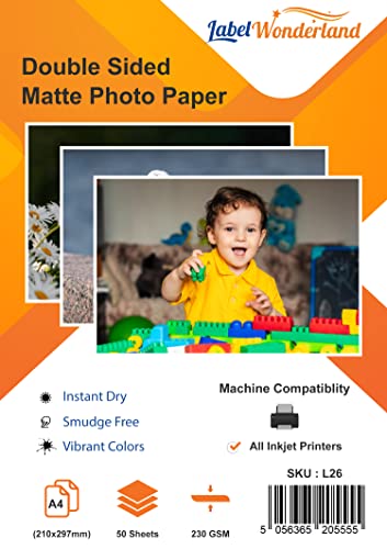 Papel Fotografico Hp Mate Marca LabelWonderland