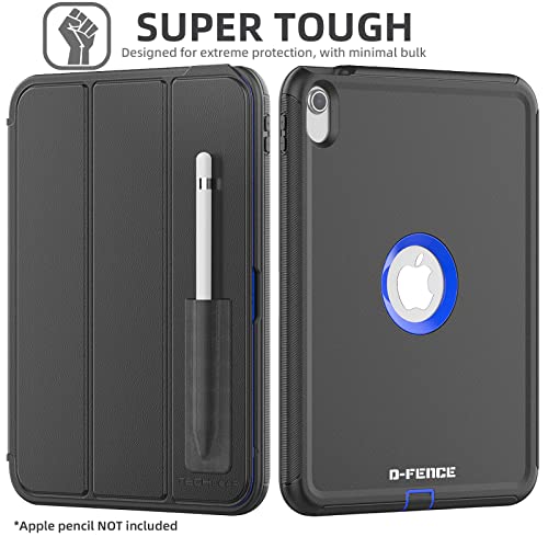 TECHGEAR D-FENCE Case for iPad 11" A16 (11th Gen 2025) & 10.9" (10th Gen 2022), Slim Rugged Smart Case with Stand - Image 3