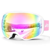 RIOROO Kids' Ski and Snow Goggles for Boys and Girls Aged 3-14, 100% UV Protection OTG Goggles