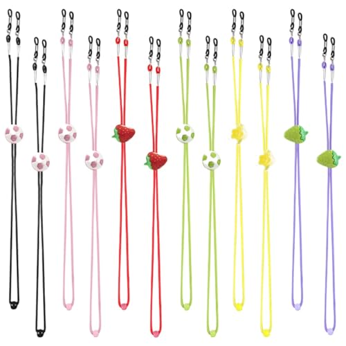 12 piezas Cinta Gafas Deporte, Cordon Gafas Hombr, Cordones Gafas Hombre Mujer Niño, Unisexo, Antideslizante, Ajustables Universales, Gafas de Retención, Se Adapta a Todas Las Gafas de Montura