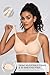 OEAK Womens Seamless Bras Jelly Comfortable Bra No Underwire Full Support Bra Push Up Plus Size V Neck Sleeping Tshirt Bras Nude XL