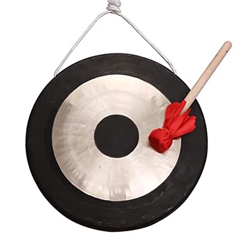 VGAZE gong Chinese gong Chimes Large gong Mini gong36Cm-100Cm Gongs and Drums Include Gongs and Suspension Ropes Authentic Chinese Jiao Gong's Concentrated Sound Tone Handmade(Color:50cm,Size:)
