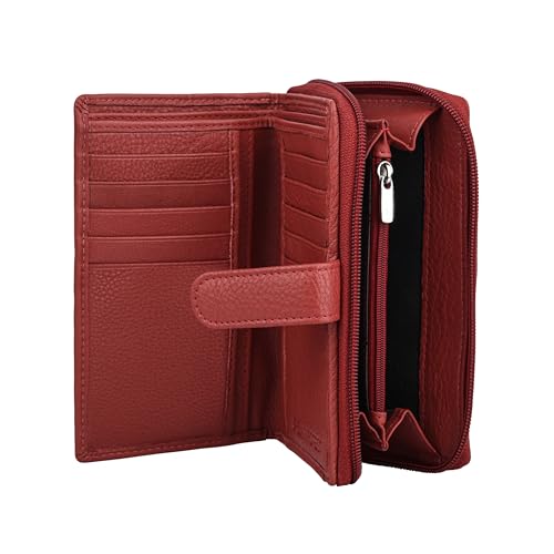Image of URBAN FOREST Stella Red Leather Wallet for Women