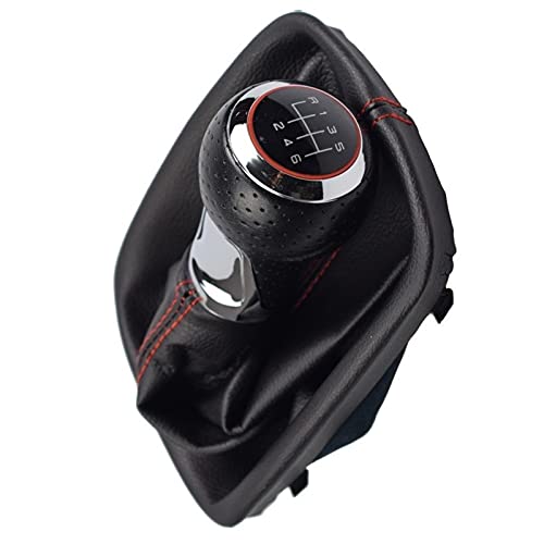 MCHNB Perilla Cambio Marchas 5/6 Velocidades con Cubierta Bota Polaina para Audi A4 B6 8E A6 C5 4B 1997 1998 1999 2000 2001 2002 2003 2004 2005...