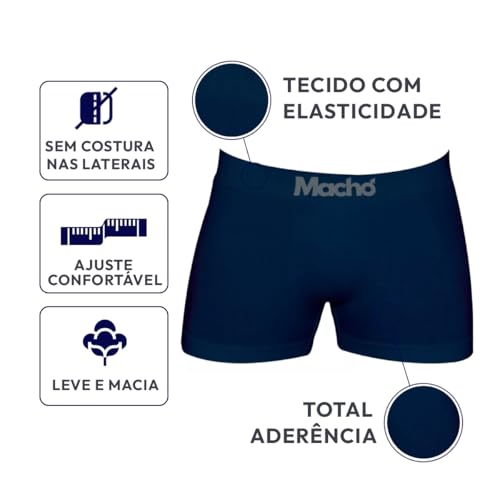 Kit Com 5 Cuecas Boxer Algodão Macho Sortido