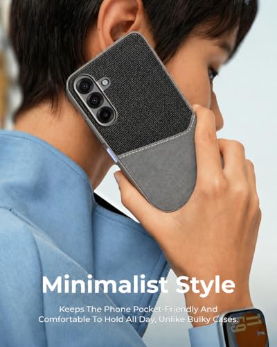 Image of Jkobi Back Cover Case for Samsung Galaxy A17 | Samsung F17 | Samsung M17 5G (Dual PU Leather Stitch | Professional Minimalist | Soft and Flexible)