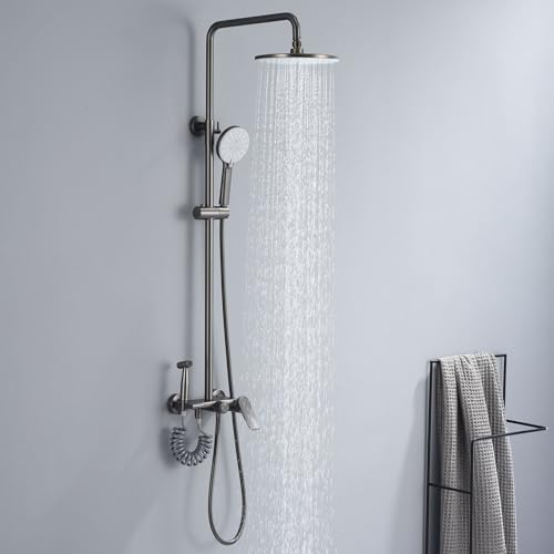 Système de douche classique 4 fonctions avec pommeau de douche rond 9 pouces