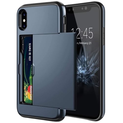 Coque portefeuille iPhone 14 à glissière blindée contre les chocs et les chutes