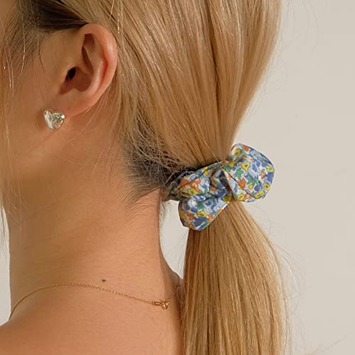 Viewlap 30 Pcs Bright Color Scrunch Set Chiffon Silk Organza Check Ponytail Up Style Hair Tie For Women #TOP5