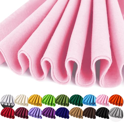 Image of IONTACH 36 inch X 36 inch Light Pink Soft Felt Fabric 1.6mm Thick | Felt Sheets for Crafts, Embroidery, Patchwork, Liner, School Projects, Home Decoration