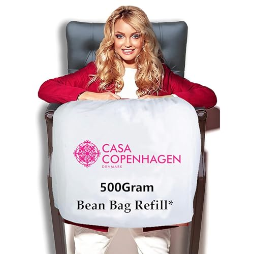 Image of Casa Copenhagen Premium Virgin Grade Thermocol Balls Refill for Pillows, Sofa, Bean Bags, Soft Toys & Beans for Bean Bag Refill 500 g (White)