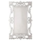 Howard Elliott Large Rebecca Rectangular Venetian Wall Hanging Mirror, Antique Accent Piece Design Mirrored Frame, Decorative Fashion Mirrors for Home, Living Room, Entryway & Bathroom, 47 x 29 Inch
