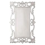 Howard Elliott Rebecca Rectangular Hanging Wall, 29 x 47 Inch, Scroll Design Mirrored Frame