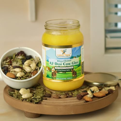 Image of Forest Traiil [Desi A2 Cow Ghee] Bilona Churned | Slow Heated in Earthen Pot | Gut Health Support | Fresh A2 Handmade Desi Cow Ghee | 500ml