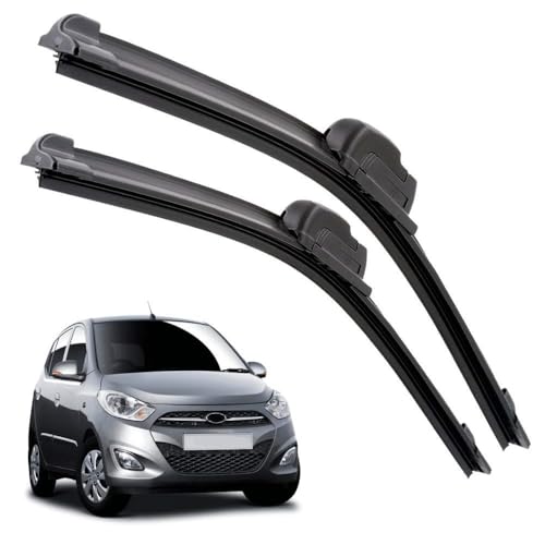 Image of Euro Care Windshield Car Wiper Blades Compatibility With i10 (Model : 2013-2016) - Set of 2Pc (D-22,P-16)