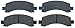 ACDelco Silver 14D974ACH Ceramic Rear Disc Brake Pad Set with Hardware
