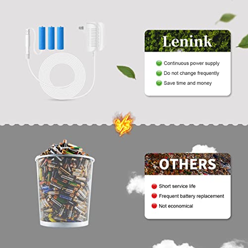 Lenink Ac Power Supply Adapter For 3 Aa Battery, Aa Battery Replacement Adapter For Led Light, Decorations (White) #TOP3