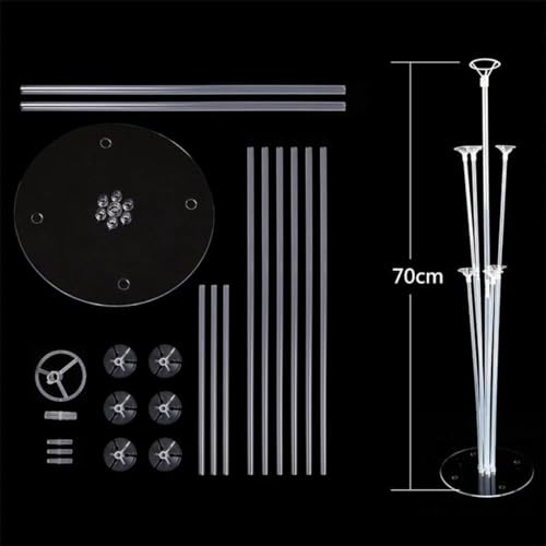 KIT 2 Suportes 7 Hastes De Balão Base Para Bolas Com Varetas - Suporte Bexiga Hastes 70cm - Decoraçã